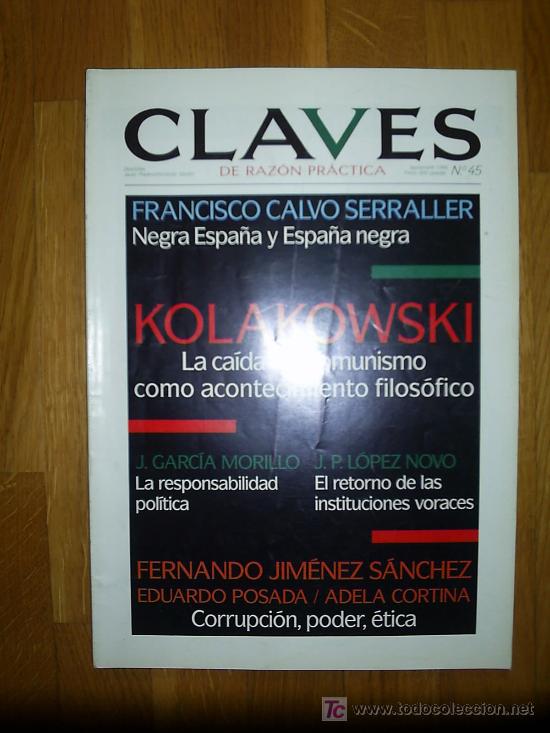 Coleccionismo de revistas y peri&oacute;dicos: CLAVES DE RAZ&Oacute;N PR&Aacute;CTICA A&ntilde;o: 1994, N&uacute;mero: 45
