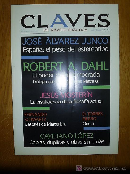 Coleccionismo de revistas y peri&oacute;dicos: CLAVES DE RAZ&Oacute;N PR&Aacute;CTICA A&ntilde;o: 1994, N&uacute;mero: 48