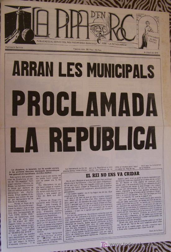 Collection Magazines and Newspapers: La Pipa d'en Roc. Barcelona, 1979. n&ordm; 26. 44 x 32 cm.  4 pag.