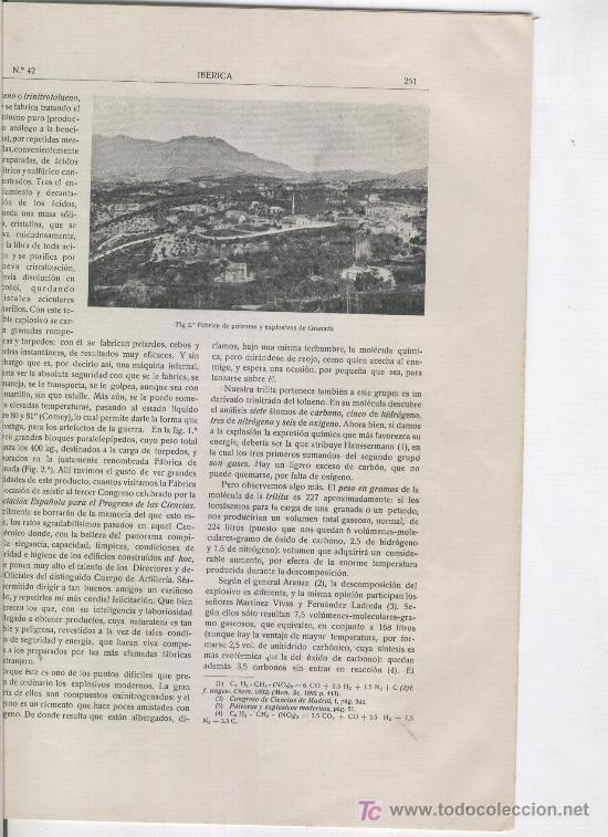 Collezionismo di Riviste e Giornali: IBERICA 1914 42 TRILITA FABRICA DE POLVORAS Y EXPLOSIVOS DE GRANADA CEUTA PESCA MOSAICOS HIDRAULICOS