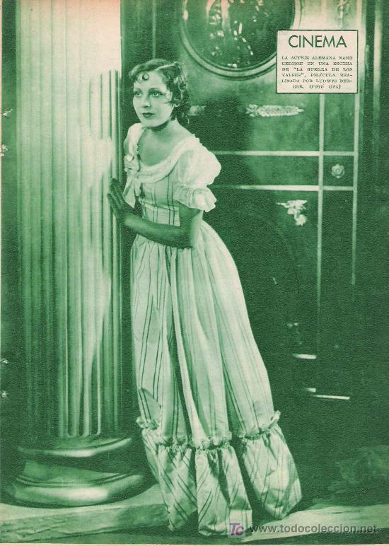 Coleccionismo de revistas y peri&oacute;dicos: Imagen de la actriz alemana Nane Germon -1933