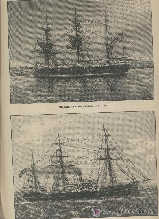 Coleccionismo de Revistas y Peri&oacute;dicos: ILUSTRACION IBERICA. 382. 1890.CRUCERO CASTILLA.JUAN DE AUSTRIA. POMOS DE ESENCIAS.MANTOS. PEBETERO