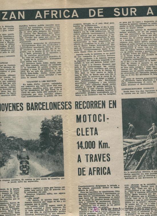 Collezionismo di Riviste e Giornali: REVISTA A&Ntilde;O 1962 CRUZAR AFRICA EN MOTO COCHE ELIZALDE VERNIS MARSANS CALLOSA DE SEGURA ALICANTE