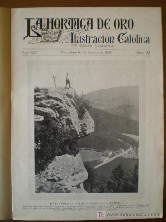 Coleccionismo de revistas y peri&oacute;dicos: LA HORMIGA DE ORO n&ordm; 33 (16/8/28) PINEDA AVIACION CARTAGENA ESCORIAL CAPCENTELLES GERONA SANTANDER
