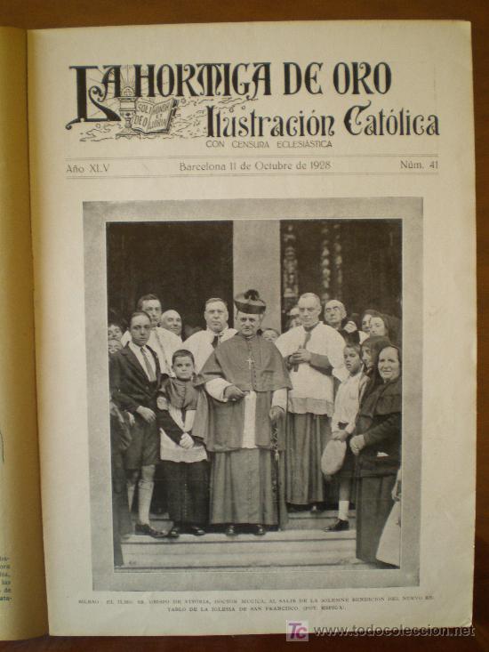 Coleccionismo de revistas y peri&oacute;dicos: LA HORMIGA DE ORO n&ordm; 41 (11/10/28). BILBAO ZARAGOZA GUERNICA EIBAR FUERTE PIO HOSPITALET MALLORCA