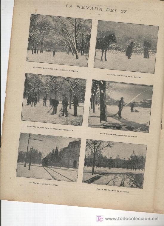 Coleccionismo de revistas y peri&oacute;dicos: REVISTA NEVADA EN MADRID BARCELONA A&Ntilde;O 1899 CARNAVAL MASCARAS TUNA FONOGRAFO ARAMBURU GUITARRA