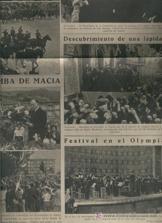 Collection Magazines and Newspapers: LA VANGUARDIA A&Ntilde;O 1936 GUERRA CIVIL ESPA&Ntilde;OLA HUESCA TAJO ERC AIGUADE BADALONA MATARO PESCA