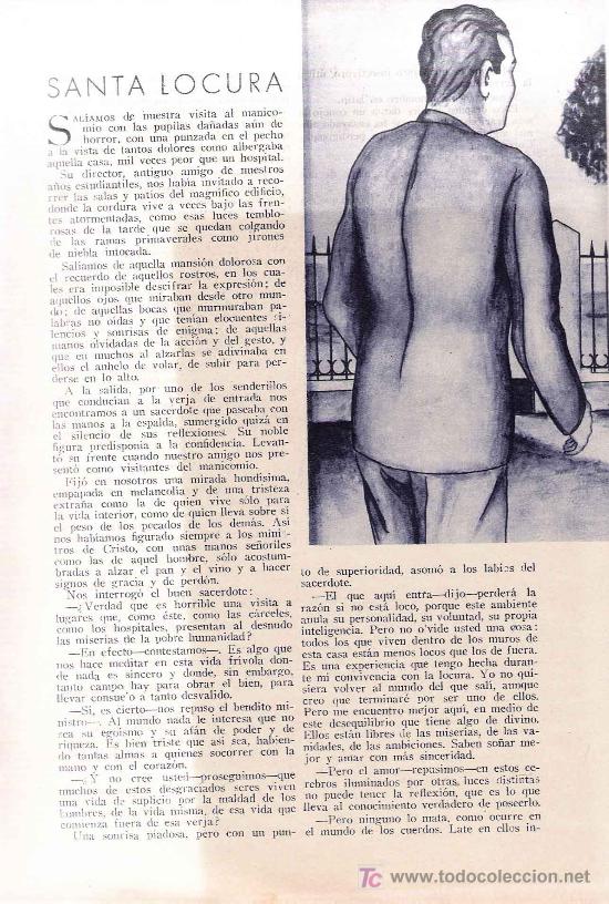 Coleccionismo de Revistas y Peri&oacute;dicos: Santa Locura / narraci&oacute;n de Jos&eacute; Prados L&oacute;pez - 1933