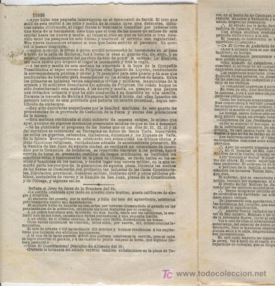 Collezionismo di Riviste e Giornali: DIARIO DE BARCELONA 1890 TARRAGONA SANTA TECLA XIQUETS DE VALLS JEREZ DE LA FRONTERA CASTELLERS