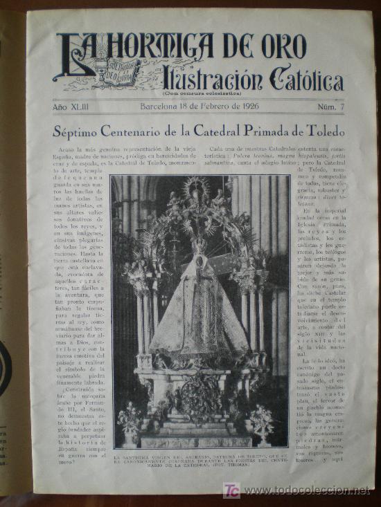 Coleccionismo de revistas y peri&oacute;dicos: LA HORMIGA DE ORO n&ordm; 7 (18/2/26) TOLEDO MALAGA AVIACION URQUIOLA CASPE VILLAREAL CARNAVAL PLUS ULTRA