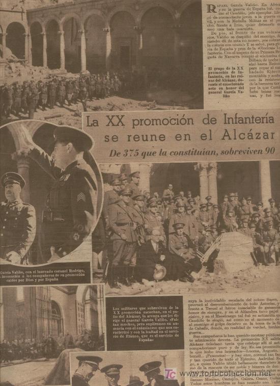 Coleccionismo de Revistas y Peri&oacute;dicos: FOTOS. A&Ntilde;O 1940. XX PROMOCION DE INFANTERIA EN EL ALCAZAR DE TOLEDO. DESTRUIDO.GUERRA CIVIL.