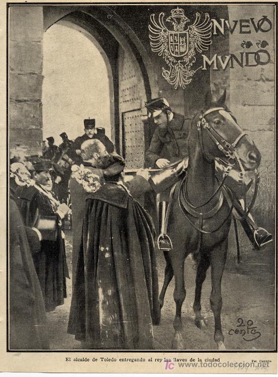 Sammeln von Zeitschriften und Zeitungen: TOLEDO 1904 REY Y ALCALDE HOJA REVISTA