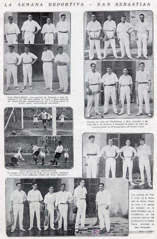 Coleccionismo de Revistas y Peri&oacute;dicos: SAN SEBASTIAN 1928 SEMANA DEPORTIVA HOJA REVISTA