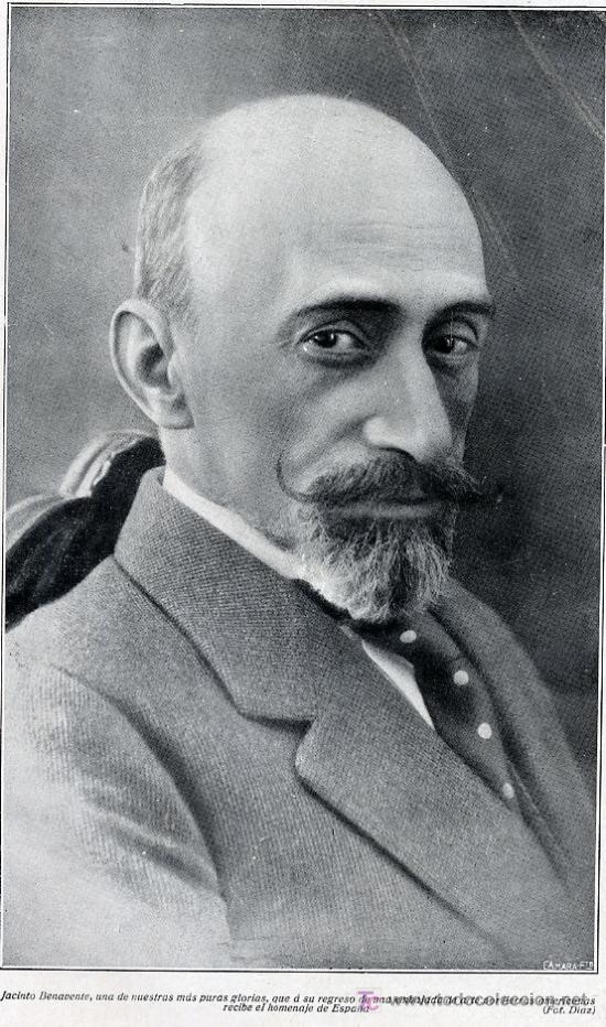 Coleccionismo de Revistas y Peri&oacute;dicos: JACINTO BENAVENTE 1919 DRAMATURGO 2 HOJAS REVISTA