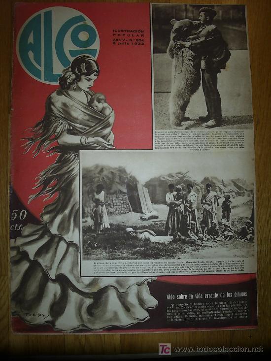 Coleccionismo de revistas y peri&oacute;dicos: REVISTA ALGO: ILUSTRACI&Oacute;N POPULAR - 1933 * GITANOS * AMAZONAS *