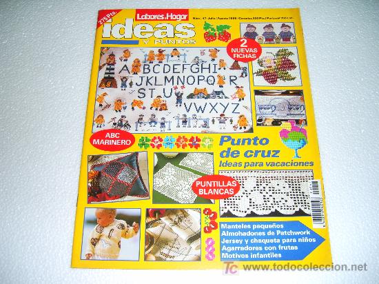 Coleccionismo de revistas y peri&oacute;dicos: IDEAS Y PUNTOS N&ordm; 47: MANTELES PEQUE&Ntilde;OS,ALMOHADONES DE PATCHWORK,MOTIVOS INFANTILES