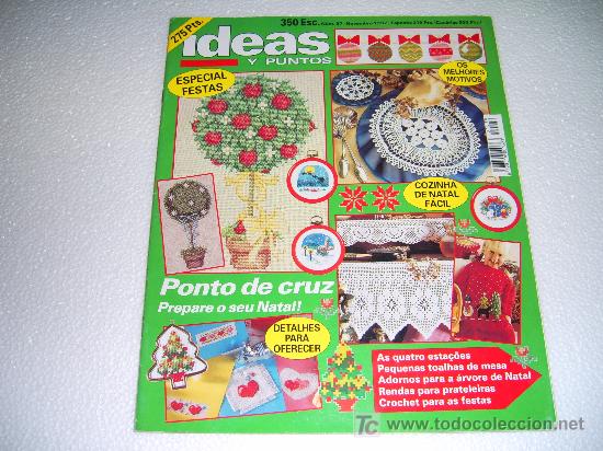 Coleccionismo de Revistas y Peri&oacute;dicos: IDEAS Y PUNTOS N&ordm; 37: NAVIDAD, PEQUE&Ntilde;OS MANTELES, GANCHILLO, PUNTO, ADORNOS