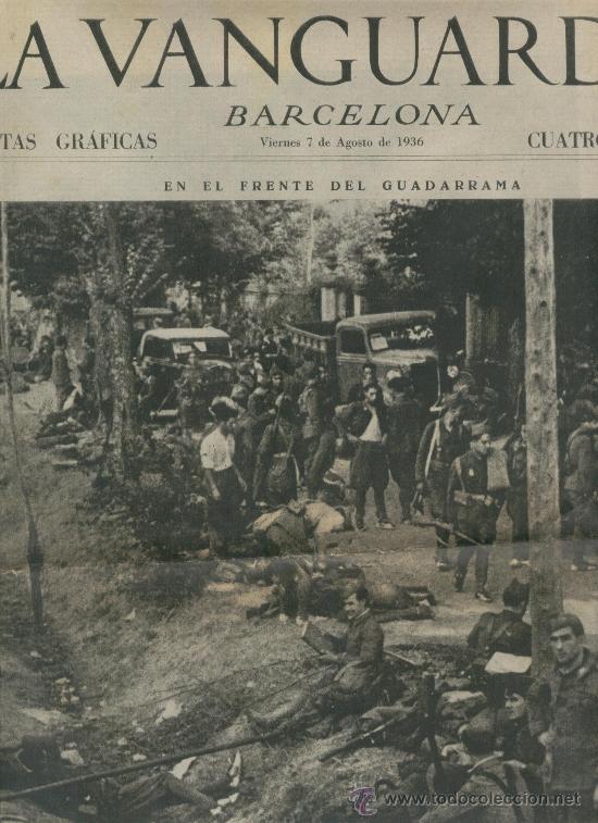 Collezionismo di Riviste e Giornali: LA VANGUARDIA GUERRA CIVIL 1936 AVILA MENORCA OYARZUN SAN RAFAEL GUADARRAMA SUBMARINO B 4