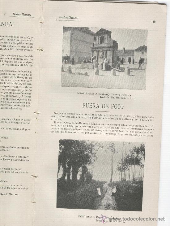 Coleccionismo de revistas y peri&oacute;dicos: REVISTA INSTANTANEAS. A&Ntilde;O 1899.ANTIGUA FUENTE DE GUADARRAMA.MELGAREJO. VALENCIA. PUENTE DE MAR.