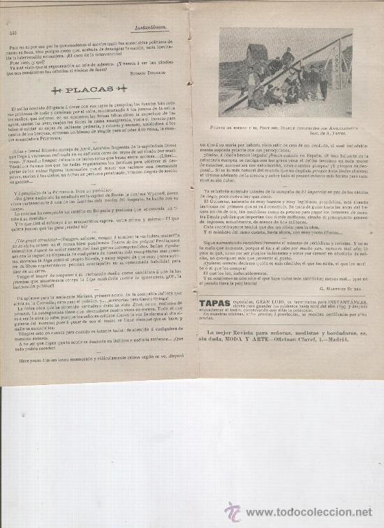 Collezionismo di Riviste e Giornali: REVISTA INSTATANEAS 1899 CONDESA DE ROMANONES PONT DEL DIABLE DE FERRO MONACO MARTORELL VALLADOLID