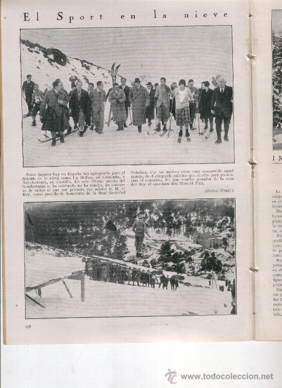 Coleccionismo de Revistas y Peri&oacute;dicos: REVISTA A&Ntilde;O 1928 SKI NAVALCERRADA GUADARRAMA PE&Ntilde;ALARRA TOLEDO JATIVA