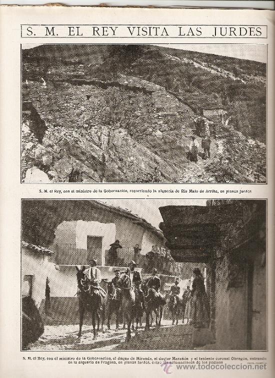 Collection Magazines and Newspapers: A&Ntilde;O 1922 REY ALFONSO XIII VISITA LAS JURDES HURDES EXTREMADURA DOCTOR MARA&Ntilde;ON FUENTE CA&Ntilde;ADAS