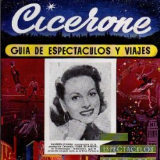 Coleccionismo de Revistas y Periódicos: CICERONE - GUIA DE ESPECTACULOS Y VIAJES - DICIEMBRE 1955 - PORTADA MAUREEN O'HARA. Lote 9823165