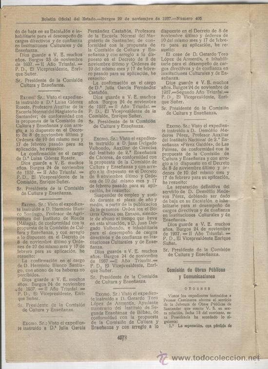 Colecionismo de Revistas e Jornais: BOLETIN DE LA  GUERRA CIVIL A&Ntilde;O  1937 ALCALA DE GURREA INSTITUTO PEREZ GALDOS LAS PALMAS RONDA