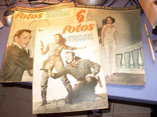 Coleccionismo de revistas y peri&oacute;dicos: 3 revistas FOTOS A&Ntilde;OS 1949 1952