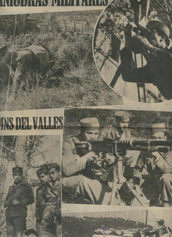 Collezionismo di Riviste e Giornali: LA VANGUARDIA.A&Ntilde;O 1937.GUERRA CIVIL.MANIOBRAS MILITARES EN PINS DEL VALLES. SANT CUGAT DEL VALLES.
