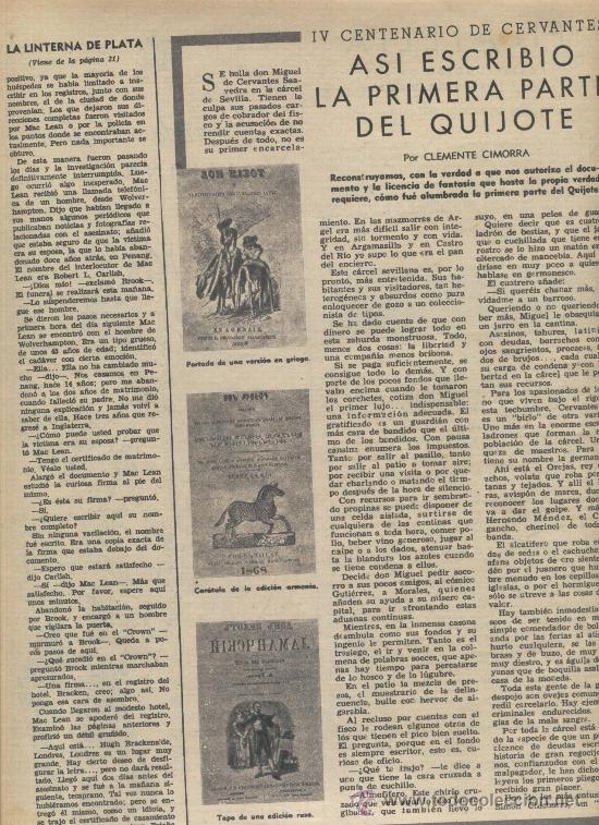 Coleccionismo de Revistas y Peri&oacute;dicos: REVISTA . A&Ntilde;O 1948. COTO DE CAZA MAYOR EN CORDOBA. ARGENTINA. CACERIA.EL QUIJOTE.SU PRIMERA PARTE.