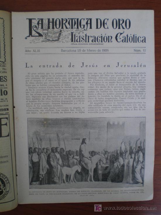 Coleccionismo de revistas y peri&oacute;dicos: LA HORMIGA DE ORO n&ordm; 12 (25/03/26) JATIVA EBRO ARAN CASPE ALCA&Ntilde;IZ EBRO LLIBRE D&acute;OR ROSARI  CATALUNYA