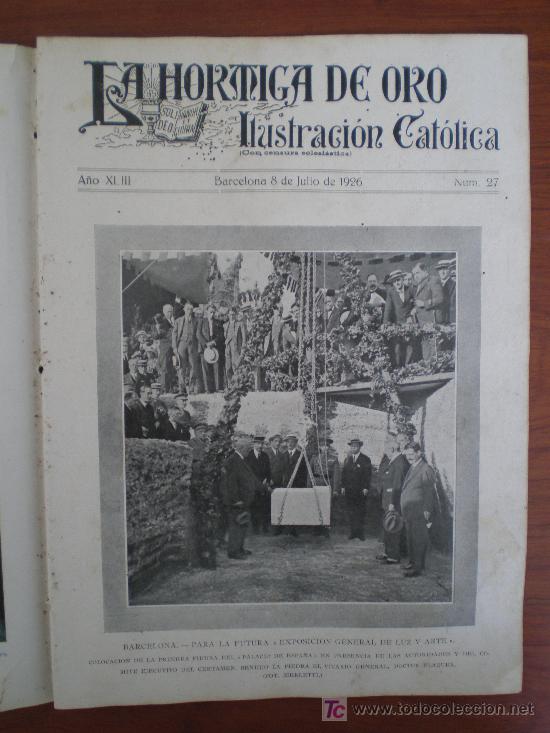 Coleccionismo de revistas y peri&oacute;dicos: LA HORMIGA DE ORO N&ordm; 27 (8/07/26) TOLEDO GALLARZA AVIACION SANTIAGO BARCELONA GIOTTO CALELLA SACALM