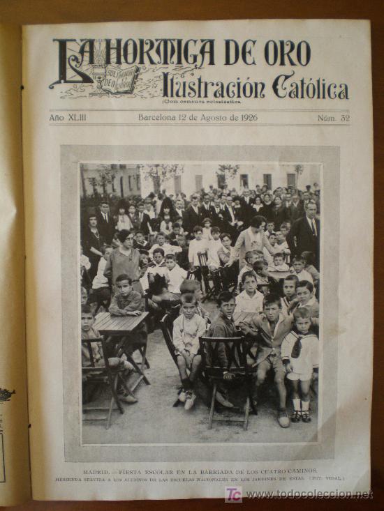 Coleccionismo de revistas y peri&oacute;dicos: LA HORMIGA DE ORO n&ordm; 32 (12/08/26) BENLLIURE AMALFI VALENCIA HOSTALETS BALLENATO VATICANO