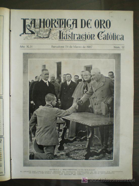 Coleccionismo de revistas y peri&oacute;dicos: LA HORMIGA DE ORO N&ordm; 12 (24/03/27) FERROL SAN ADRIAN VALENCIA CARTAGENA SUBMARINO CODINA TARIFA