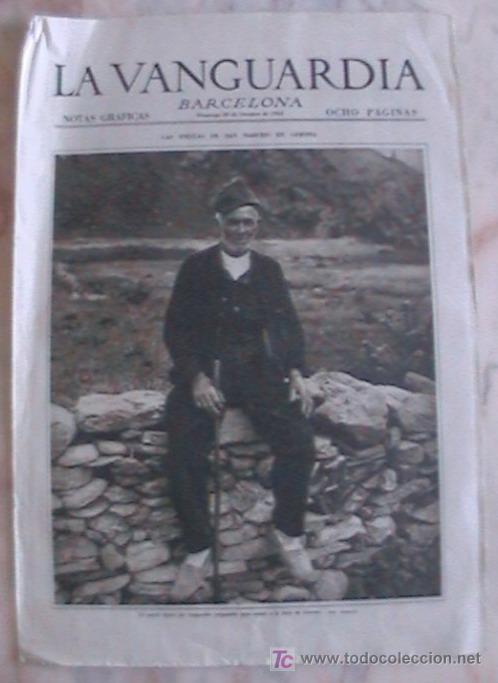 Sammeln von Zeitschriften und Zeitungen: ANTIGUO DIARIO LA VANGUARDIA BARCELONA NOTAS GRAFICAS OCHO PAGINAS 30 DE OCTUBRE DE 1932