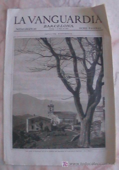 Collection Magazines and Newspapers: ANTIGUO DIARIO LA VANGUARDIA BARCELONA NOTAS GRAFICAS OCHO PAGINAS 1 DE MAYO DE 1931