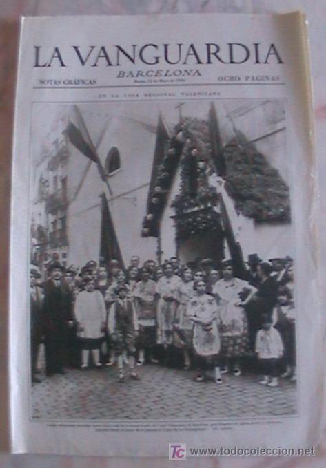 Collezionismo di Riviste e Giornali: ANTIGUO DIARIO LA VANGUARDIA BARCELONA NOTAS GRAFICAS OCHO PAGINAS 13 DE MAYO DE 1930