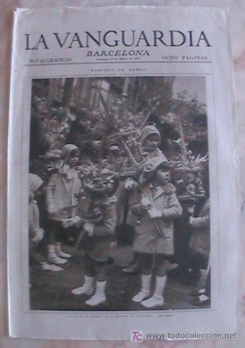 Collezionismo di Riviste e Giornali: ANTIGUO DIARIO LA VANGUARDIA BARCELONA NOTAS GRAFICAS OCHO PAGINAS 29 DE MAYO DE 1931