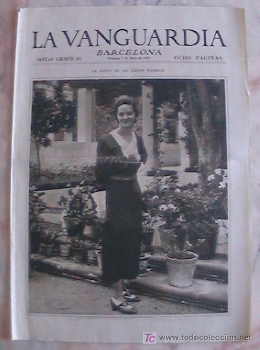 Sammeln von Zeitschriften und Zeitungen: ANTIGUO DIARIO LA VANGUARDIA BARCELONA NOTAS GRAFICAS OCHO PAGINAS 7 DE MAYO DE 1933