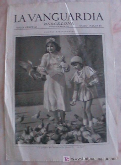 Sammeln von Zeitschriften und Zeitungen: ANTIGUO DIARIO LA VANGUARDIA BARCELONA NOTAS GRAFICAS OCHO PAGINAS 22 DE MAYO DE 1932