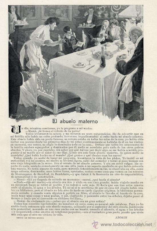Coleccionismo de Revistas y Peri&oacute;dicos: AZORIN 1905 HOJA REVISTA