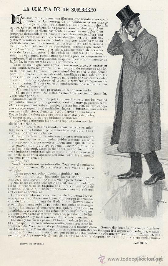 Coleccionismo de Revistas y Peri&oacute;dicos: AZORIN 1905 HOJA REVISTA