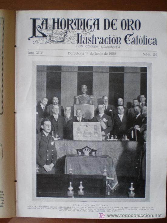 Coleccionismo de revistas y peri&oacute;dicos: LA HORMIGA DE ORO N&ordm; 24 (14/06/28) GERONA LERIDA BADALONA CALELLA FORCATS ELGUETA RIBELLES CESTONA