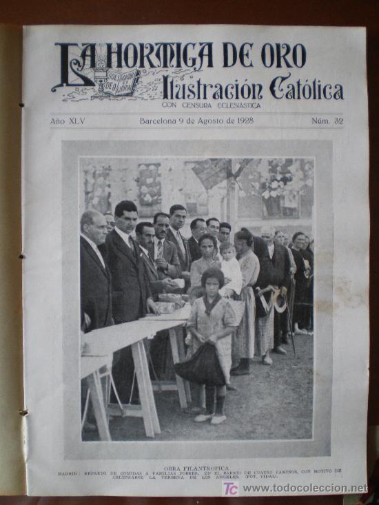 Coleccionismo de revistas y peri&oacute;dicos: LA HORMIGA DE ORO N&ordm; 32 (9/08/28) VALENCIA ARMADA JACA MURCIA VALDETAS DURANGO LASARTE AVILES OVIEDO
