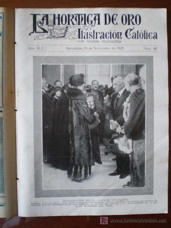 Coleccionismo de revistas y peri&oacute;dicos: LA HORMIGA DE ORO N&ordm; 48 (29/11/28) ZARAGOZA MUSICA LLOBREGAT VELAZQUEZ BILBAO CARTAGENA PERAL
