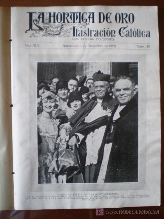 Coleccionismo de revistas y peri&oacute;dicos: LA HORMIGA DE ORO N&ordm; 49 (06/12/28) VALENCIA CANTABRICO LA RODA ALBACETE SEVILLA CORU&Ntilde;A NAUFRAGIO