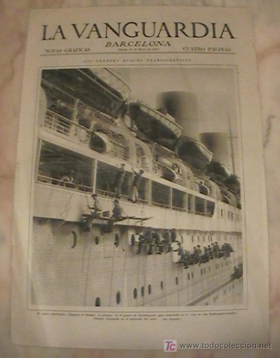 Collezionismo di Riviste e Giornali: ANTIGUO DIARIO LA VANGUARDIA BARCELONA NOTAS GRAFICAS CUATRO PAGINAS 21 DE MAYO DE 1932