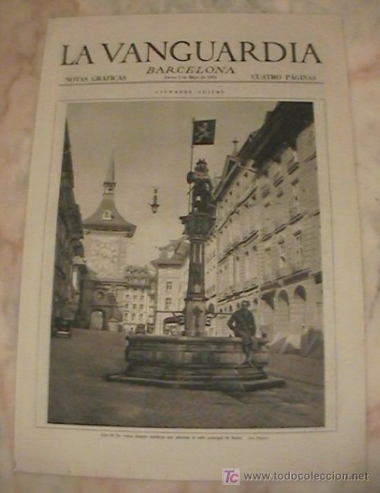 Sammeln von Zeitschriften und Zeitungen: ANTIGUO DIARIO LA VANGUARDIA BARCELONA NOTAS GRAFICAS CUATRO PAGINAS 5 DE MAYO DE 1932
