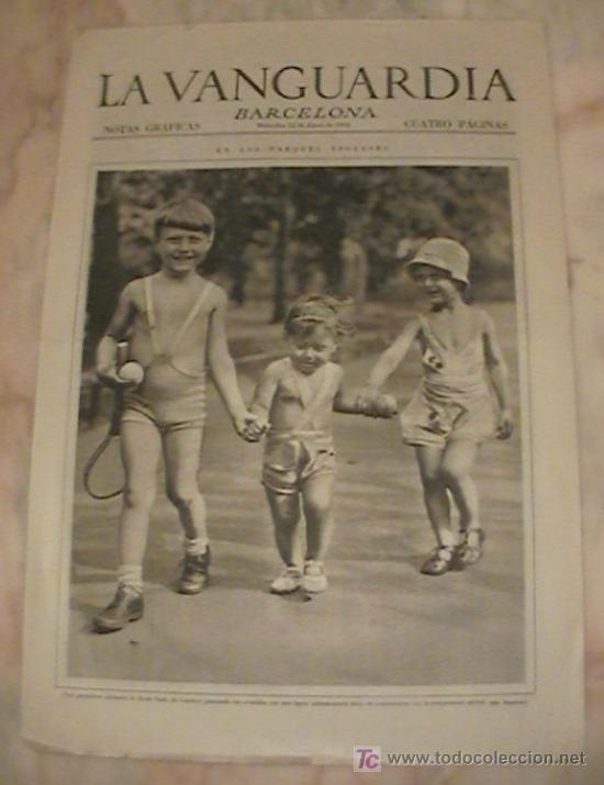 Collezionismo di Riviste e Giornali: ANTIGUO DIARIO LA VANGUARDIA BARCELONA NOTAS GRAFICAS CUATRO PAGINAS 22 DE JUNIO DE 1932